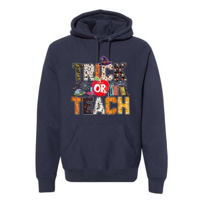 Trick Or Teach Funny Teacher Halloween Costume Wo  Premium Hoodie