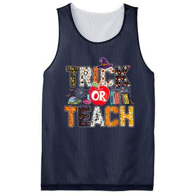 Trick Or Teach Funny Teacher Halloween Costume Wo  Mesh Reversible Basketball Jersey Tank