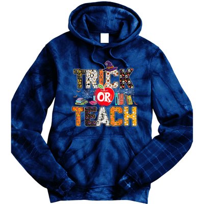 Trick Or Teach Funny Teacher Halloween Costume Wo  Tie Dye Hoodie