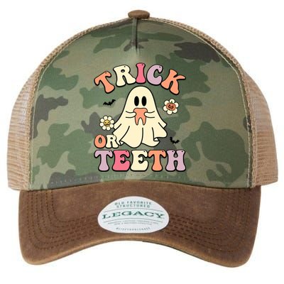 Trick Or Teeth Funny Dental Halloween Dentist Costume Great Gift Legacy Tie Dye Trucker Hat