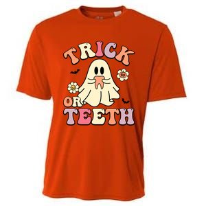 Trick Or Teeth Funny Dental Halloween Dentist Costume Great Gift Cooling Performance Crew T-Shirt