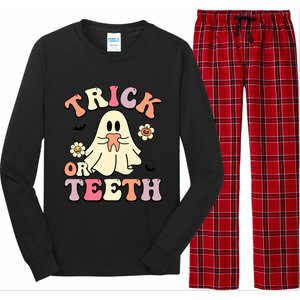 Trick Or Teeth Funny Dental Halloween Dentist Costume Great Gift Long Sleeve Pajama Set