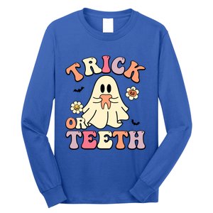 Trick Or Teeth Funny Dental Halloween Dentist Costume Great Gift Long Sleeve Shirt