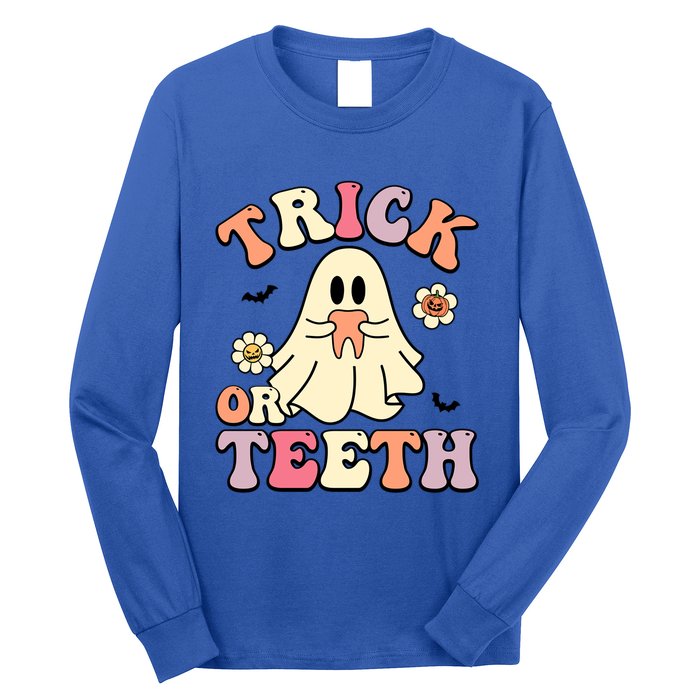 Trick Or Teeth Funny Dental Halloween Dentist Costume Great Gift Long Sleeve Shirt