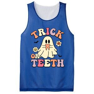 Trick Or Teeth Funny Dental Halloween Dentist Costume Great Gift Mesh Reversible Basketball Jersey Tank