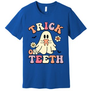 Trick Or Teeth Funny Dental Halloween Dentist Costume Great Gift Premium T-Shirt