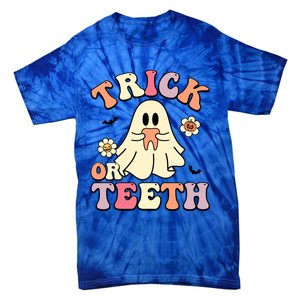 Trick Or Teeth Funny Dental Halloween Dentist Costume Great Gift Tie-Dye T-Shirt