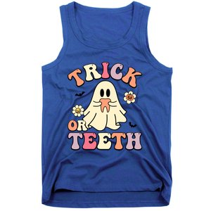 Trick Or Teeth Funny Dental Halloween Dentist Costume Great Gift Tank Top