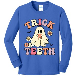 Trick Or Teeth Funny Dental Halloween Dentist Costume Great Gift Kids Long Sleeve Shirt