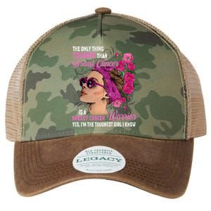 The Only Thing Tougher Than Breast Cancer Warrior Gift Legacy Tie Dye Trucker Hat