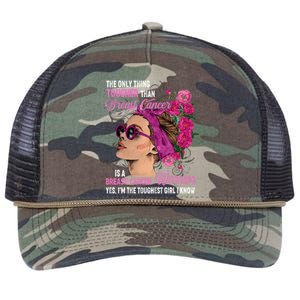 The Only Thing Tougher Than Breast Cancer Warrior Gift Retro Rope Trucker Hat Cap