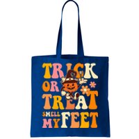 Trick Or Treat Smell My Feet Groovy Retro Halloween Pumpkin Gift Tote Bag