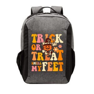 Trick Or Treat Smell My Feet Groovy Retro Halloween Pumpkin Gift Vector Backpack