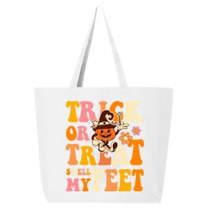 Trick Or Treat Smell My Feet Groovy Retro Halloween Pumpkin Gift 25L Jumbo Tote