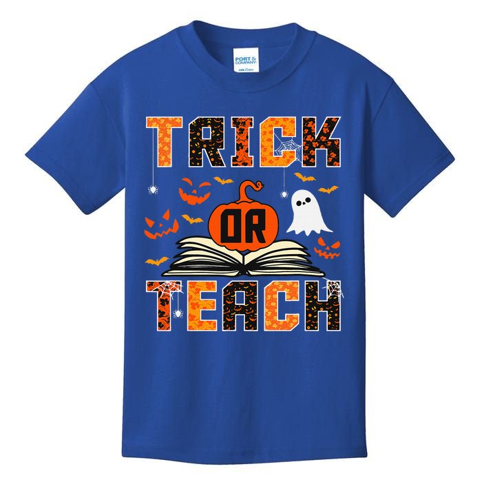 Trick Or Teach Retro Halloween Teacher Costume Kids T-Shirt