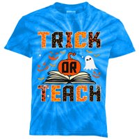 Trick Or Teach Retro Halloween Teacher Costume Kids Tie-Dye T-Shirt