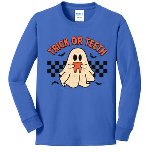 Trick Or Teeth Funny Dental Halloween Dentist Costume Great Gift Kids Long Sleeve Shirt