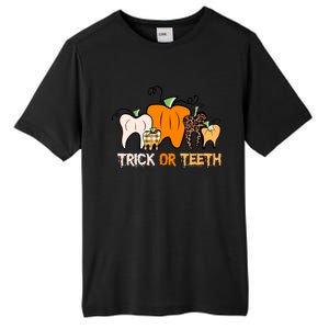 Trick Or Teeth Funny Dental Halloween Treat Dentist Meaningful Gift Tall Fusion ChromaSoft Performance T-Shirt