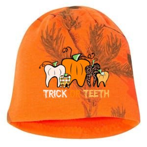 Trick Or Teeth Funny Dental Halloween Treat Dentist Meaningful Gift Kati - Camo Knit Beanie