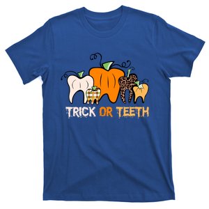 Trick Or Teeth Funny Dental Halloween Treat Dentist Meaningful Gift T-Shirt