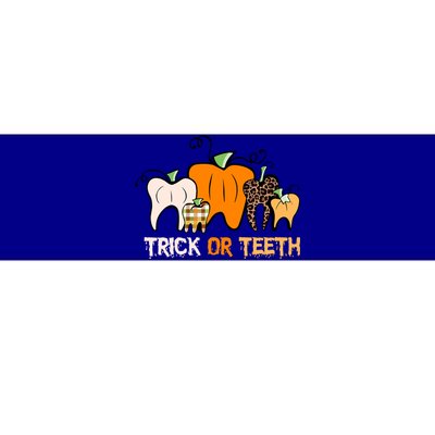 Trick Or Teeth Funny Dental Halloween Treat Dentist Meaningful Gift Bumper Sticker