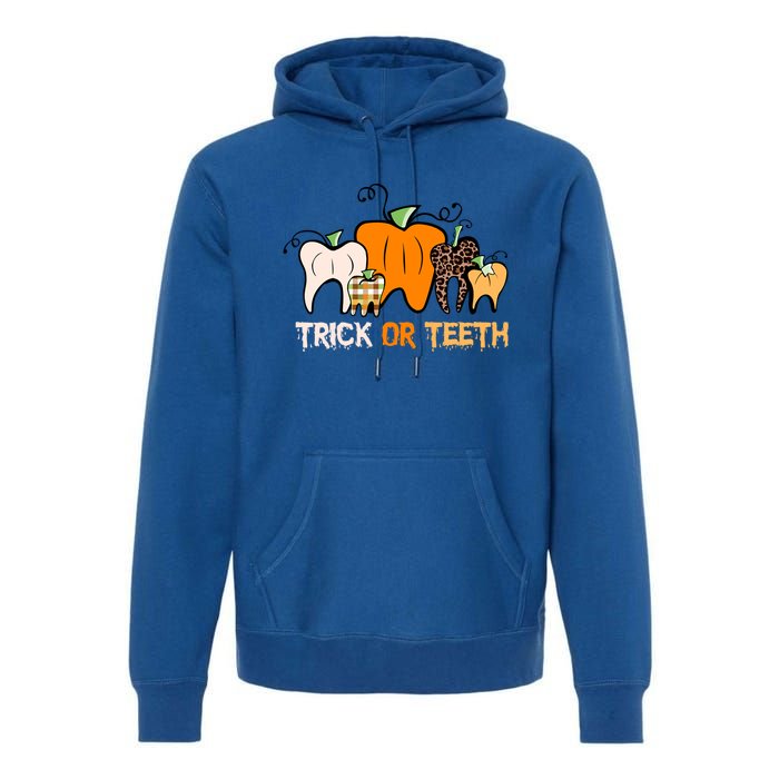 Trick Or Teeth Funny Dental Halloween Treat Dentist Meaningful Gift Premium Hoodie