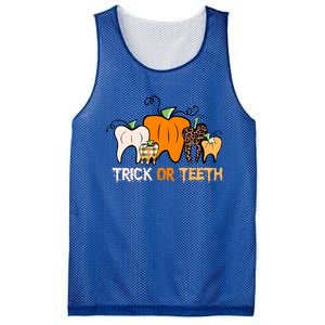 Trick Or Teeth Funny Dental Halloween Treat Dentist Meaningful Gift Mesh Reversible Basketball Jersey Tank