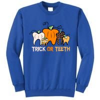 Trick Or Teeth Funny Dental Halloween Treat Dentist Meaningful Gift Tall Sweatshirt