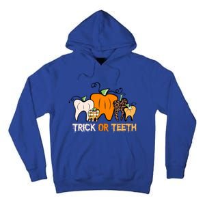 Trick Or Teeth Funny Dental Halloween Treat Dentist Meaningful Gift Tall Hoodie