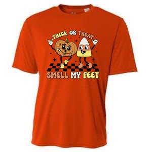 Trick Or Treat Smell My Feet Pumpkin Halloween Gift Cooling Performance Crew T-Shirt