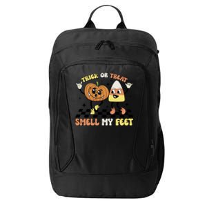 Trick Or Treat Smell My Feet Pumpkin Halloween Gift City Backpack