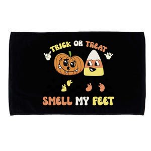 Trick Or Treat Smell My Feet Pumpkin Halloween Gift Microfiber Hand Towel