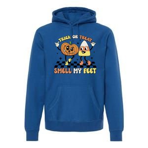 Trick Or Treat Smell My Feet Pumpkin Halloween Gift Premium Hoodie