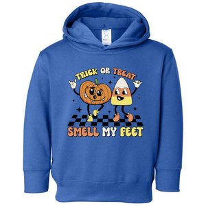 Trick Or Treat Smell My Feet Pumpkin Halloween Gift Toddler Hoodie