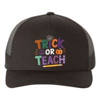 Trick Or Teach Halloween Retro Pumpkin Teacher Yupoong Adult 5-Panel Trucker Hat