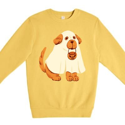 Trick Or Treat Dog Cute Halloween Premium Crewneck Sweatshirt