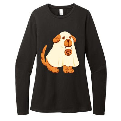 Trick Or Treat Dog Cute Halloween Womens CVC Long Sleeve Shirt