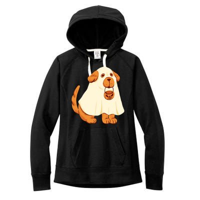 Trick Or Treat Dog Cute Halloween Women's Fleece Hoodie