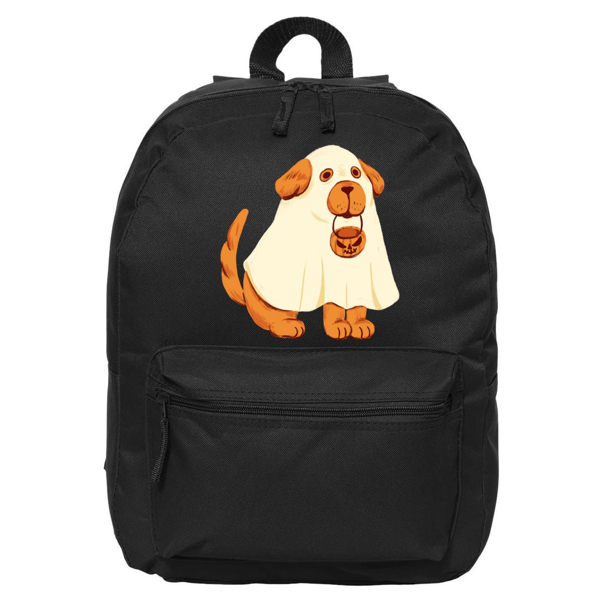 Trick Or Treat Dog Cute Halloween 16 in Basic Backpack