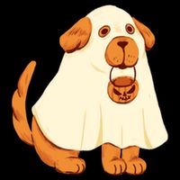 Trick Or Treat Dog Cute Halloween 16 in Basic Backpack