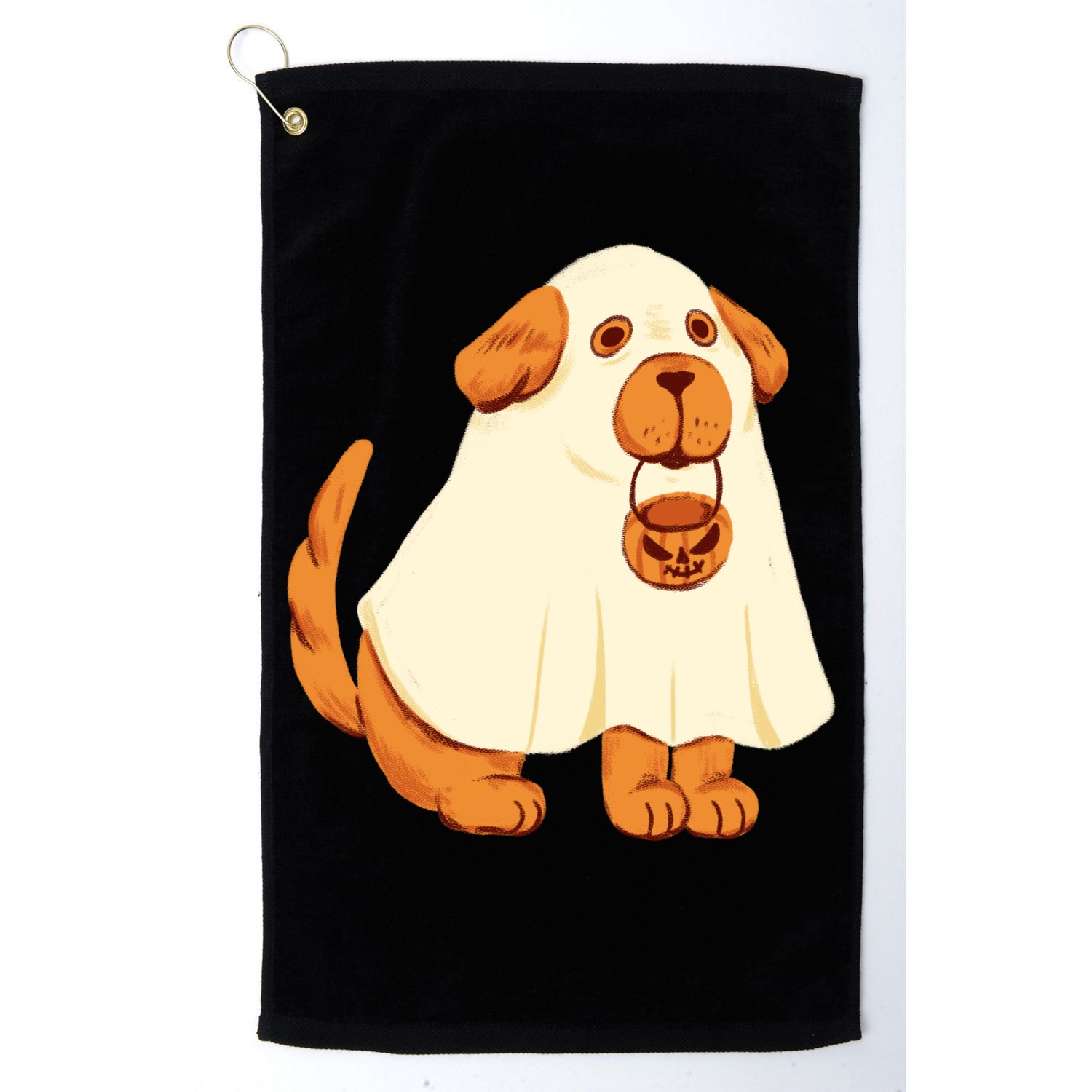 Trick Or Treat Dog Cute Halloween Golf Towel
