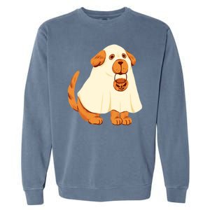 Trick Or Treat Dog Cute Halloween Garment-Dyed Sweatshirt