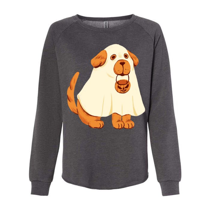 Trick Or Treat Dog Cute Halloween Womens California Wash Sweatshirt