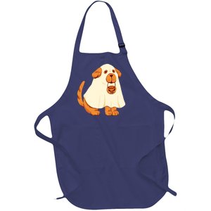 Trick Or Treat Dog Cute Halloween Full-Length Apron With Pockets