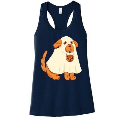 Trick Or Treat Dog Cute Halloween Women's Racerback Tank