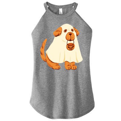 Trick Or Treat Dog Cute Halloween Women's Perfect Tri Rocker Tank