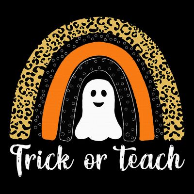 Trick Or Teach Rainbow Teacher Funny Halloween Costume Gifts T-Shirt