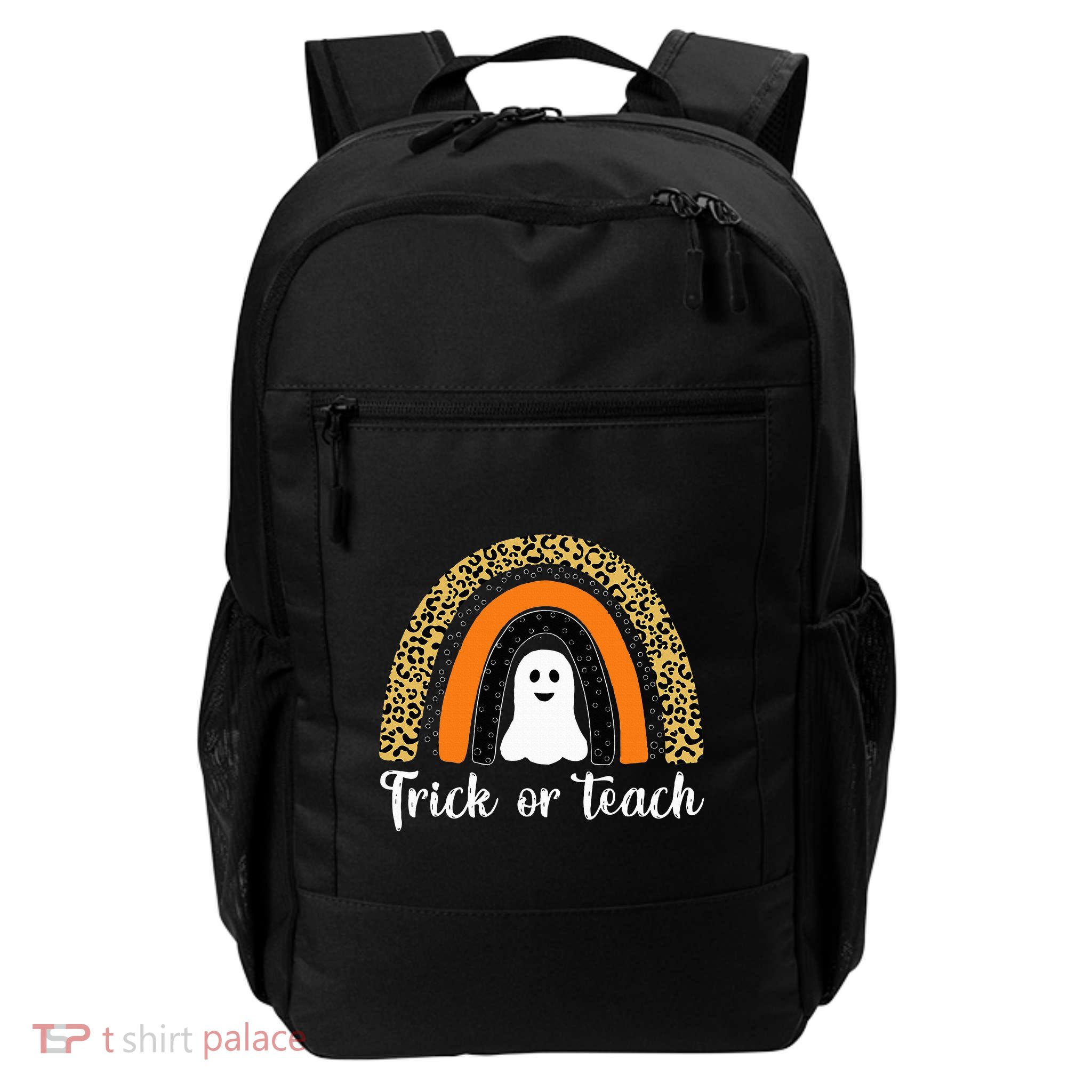 Trick Or Teach Rainbow Teacher Funny Halloween Costume Gifts Backpack
