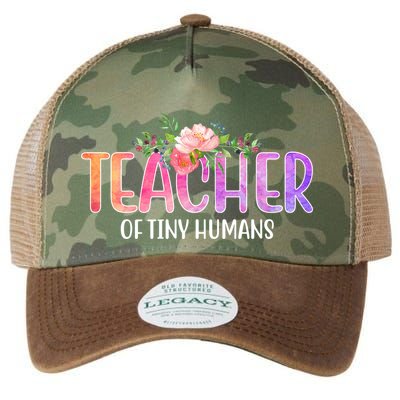 Teacher Of Tiny Humans Floral Legacy Tie Dye Trucker Hat