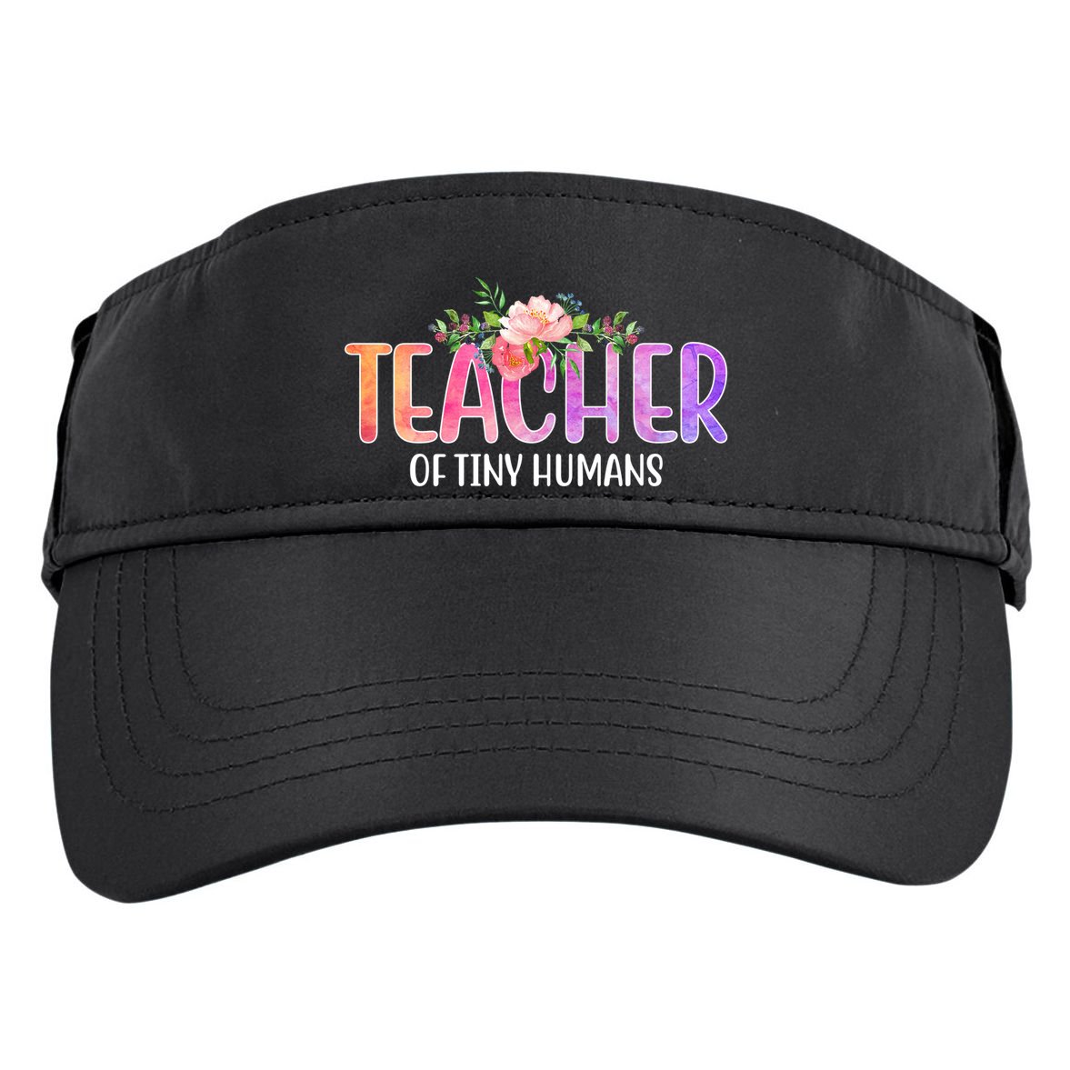 Teacher Of Tiny Humans Floral Adult Drive Performance Visor